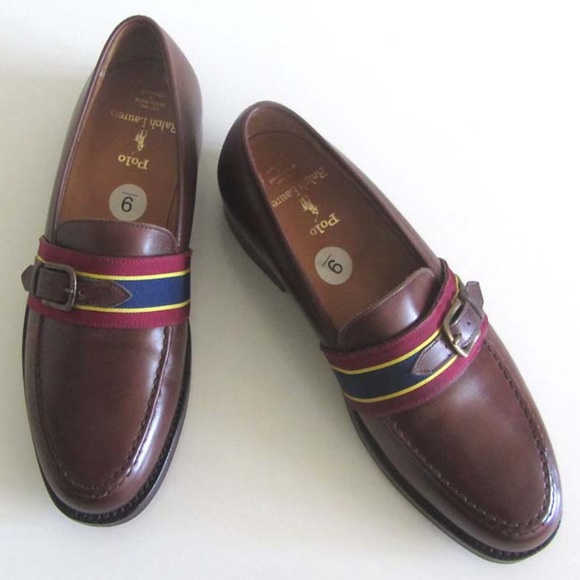 new POLO RALPH LAUREN grosgrain loafers 9 England - Picture 3 of 8